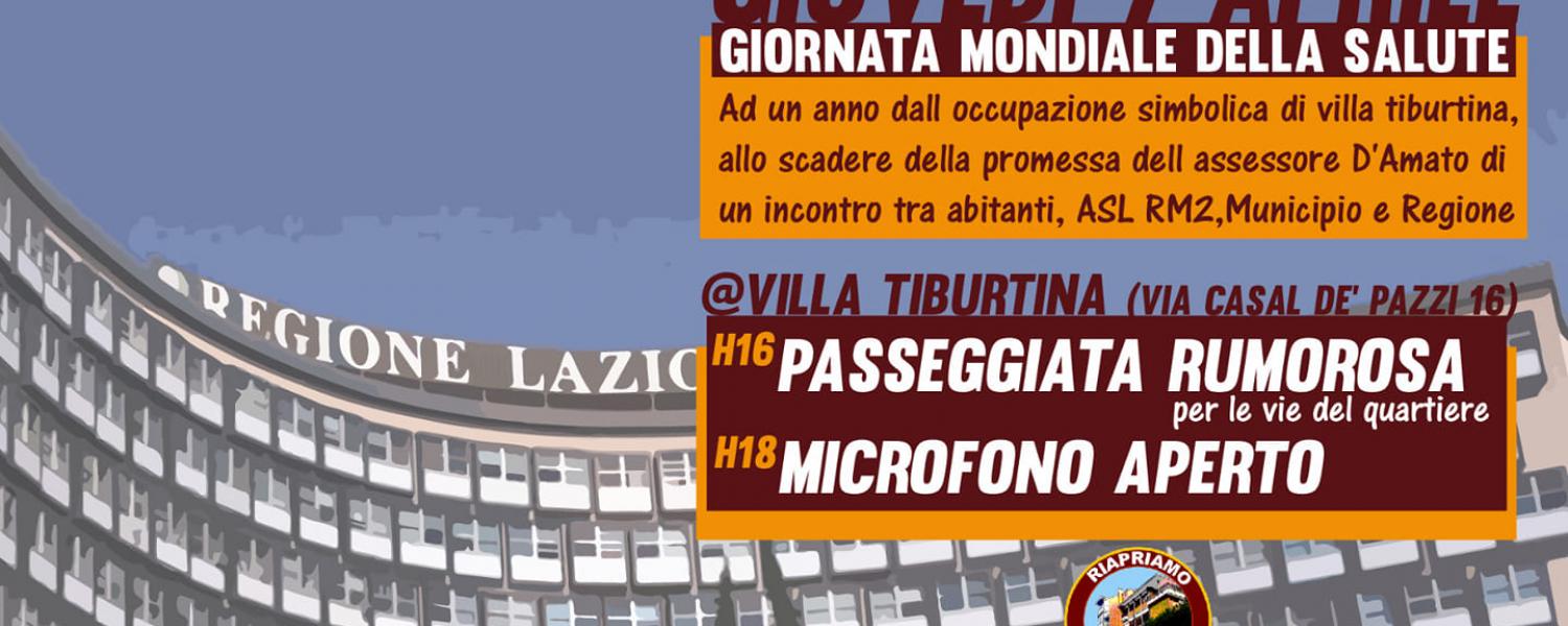 Evento riapriamo Villa Tiburtina, 7 Aprile 2022, Roma
